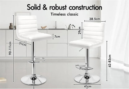 2x Toby Adjustable Bar Stool