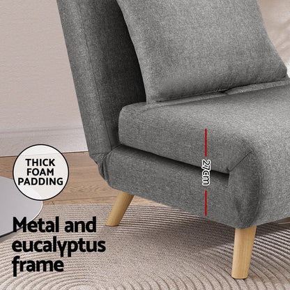 Nori Fabric Single Seater Sofa Bed