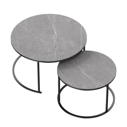 Elena 2 Dark Grey Round Coffee Table