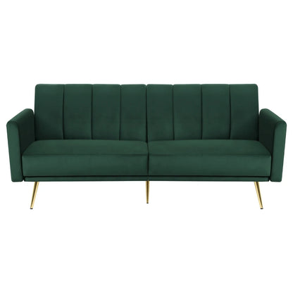 Emerald 3 Seater Premium Velvet Sofa Bed & Adjustable Armrest - Sapphire Green