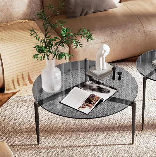 Trevia Round Glass Coffee Table