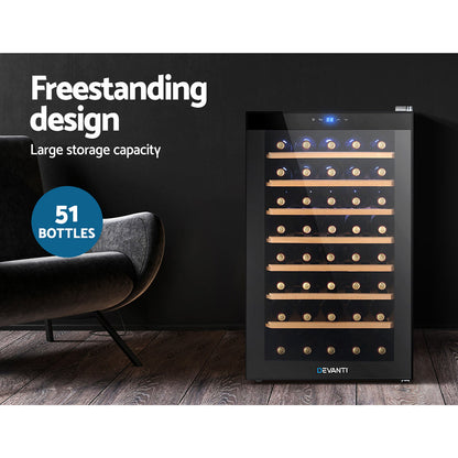 NNEDSZ Devanti Wine Fridge Cooler 51 Bottles