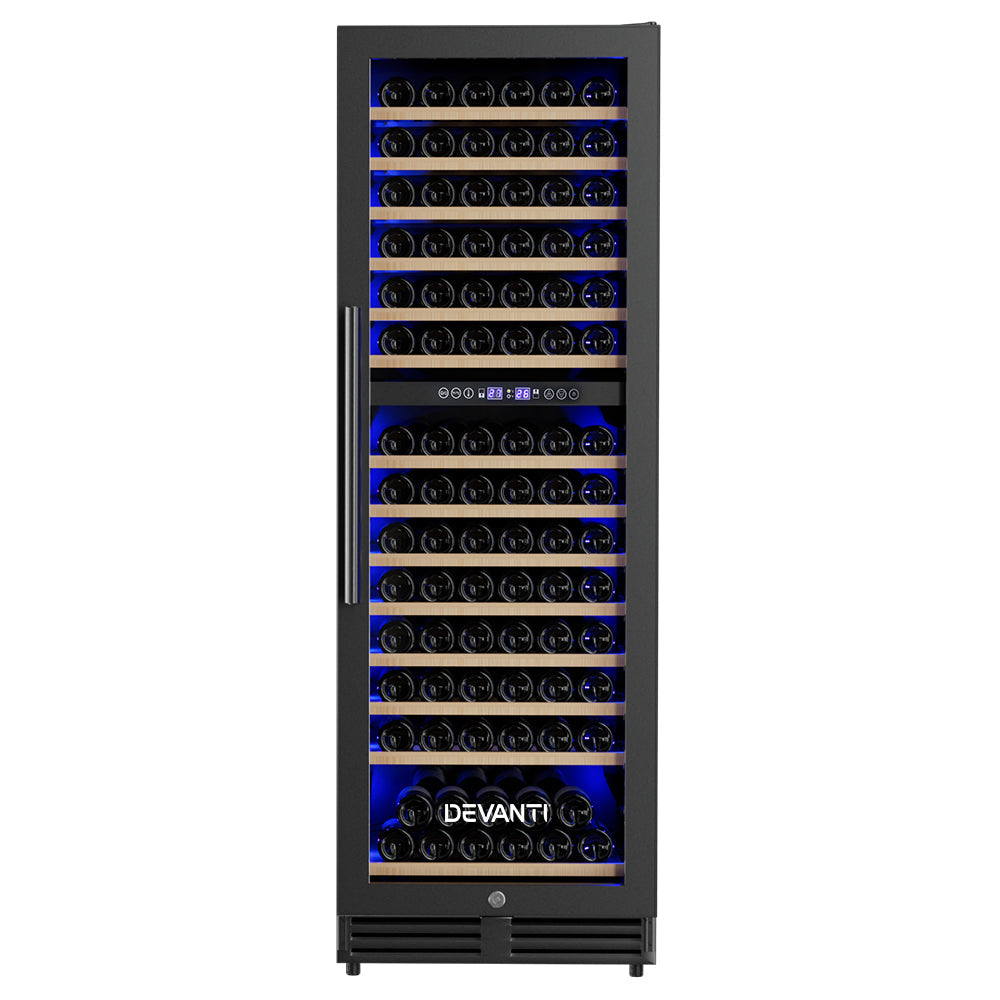 NNEDSZ Devanti Wine Fridge Cooler Dual Zone 154 Bottles