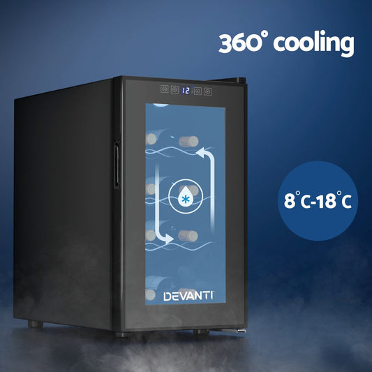 NNEDSZ Devanti Wine Fridge Cooler 8 Bottles