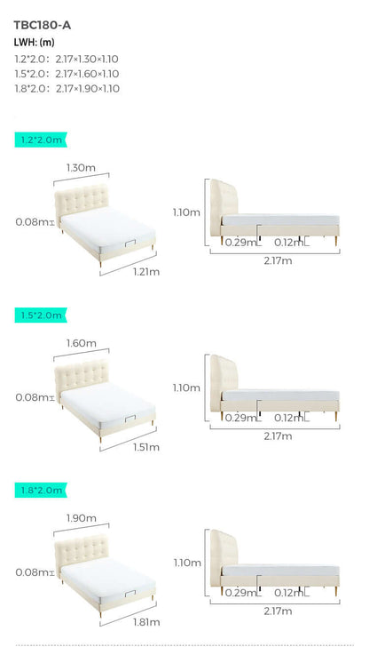 Ollie Cream Bubble Bed and Mattress for Children-2