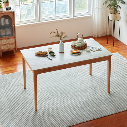 Trion Solid Wood and Slate Dining Table-0