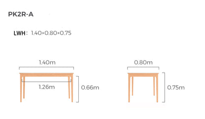 Trion Solid Wood and Slate Dining Table-4