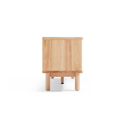 Solid Wood Organic Entertainment Unit TV Console-3
